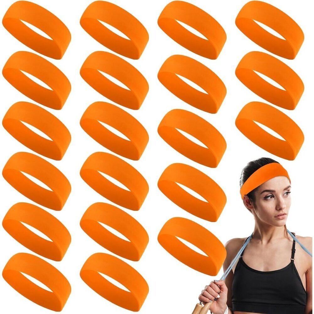 Sport Headbands Women's Polyester Workout Hair Accessories Bulk 20 Pack
